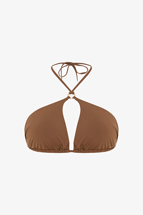 Kahverengi Libby Üçgen Bikini Üstü - 6