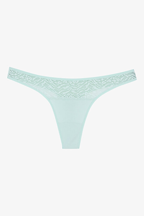 Soft Harmony Pamuklu Lace Detailed Çok Renkli 3lü Tanga Külot - 3