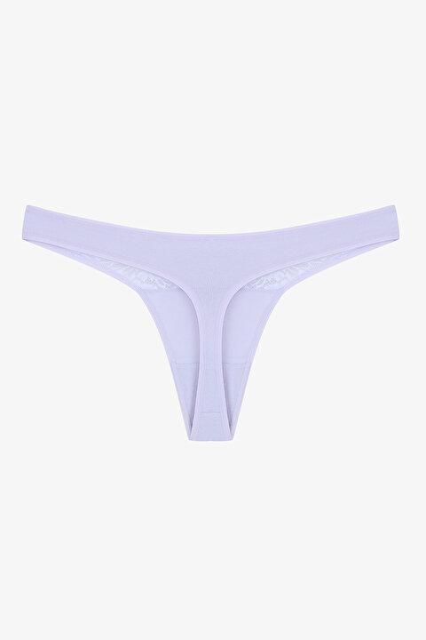 Soft Harmony Pamuklu Lace Detailed Çok Renkli 3lü Tanga Külot - 6
