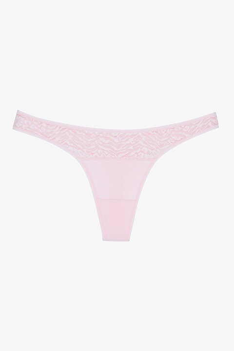 Soft Harmony Pamuklu Lace Detailed Çok Renkli 3lü Tanga Külot - 7