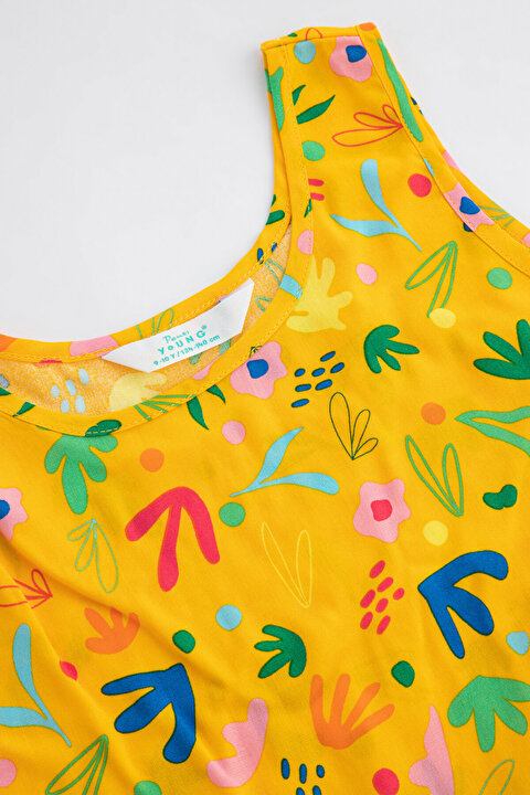 Teen Cute Printed Elbise - 6