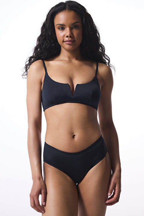 Siyah Period Orta Bel Bikini Altı - 4
