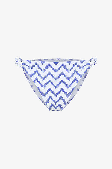 Bianna Navy Side Zigzag Desenli Hipkini Bikini Altı - 6