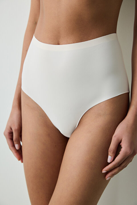 Invisible Laser Cut Highwaist Slip Krem Külot