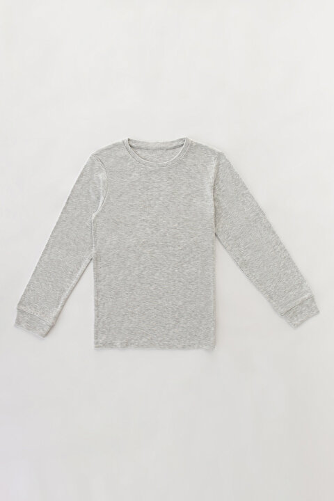 Grey Unisex Thermal 2in1 Tshirt - 3