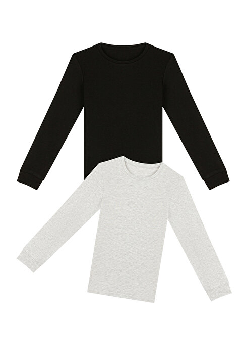 Grey Unisex Thermal 2in1 Tshirt - 4