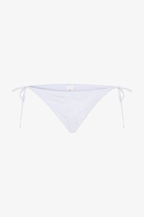 Beyaz Nakışlı Bikini Altı - 7