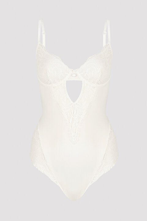 Satin Eyelesh Bodysuit - 6