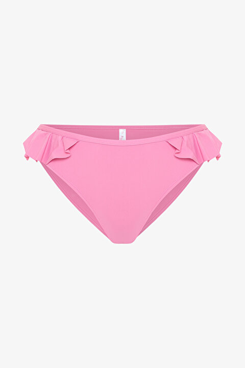 Pembe Begonia Fırfırlı Bikini Altı - 6