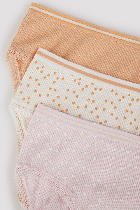 Kız Çocuk Basic Dot KK 3'lü Slip Külot - 5