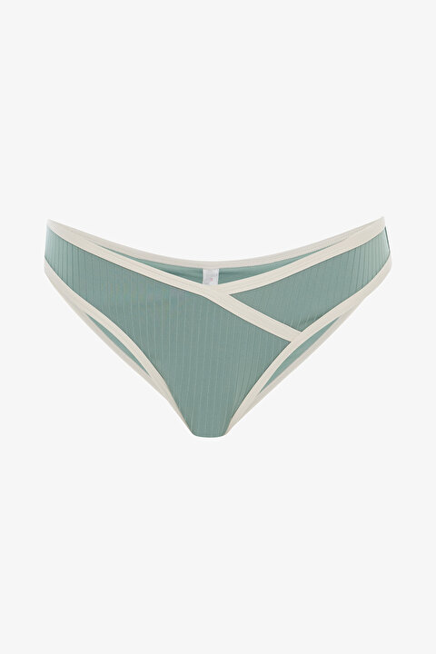 Açık Yeşil Ivy V Kesim Slip Bikini Altı - 3