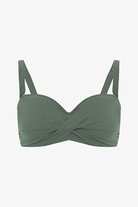 Haki Beauty Toparlayıcı Balenli Balconette Bikini Üstü - 6