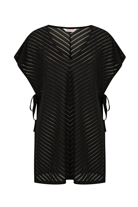 Siyah Wave Kaftan - 6