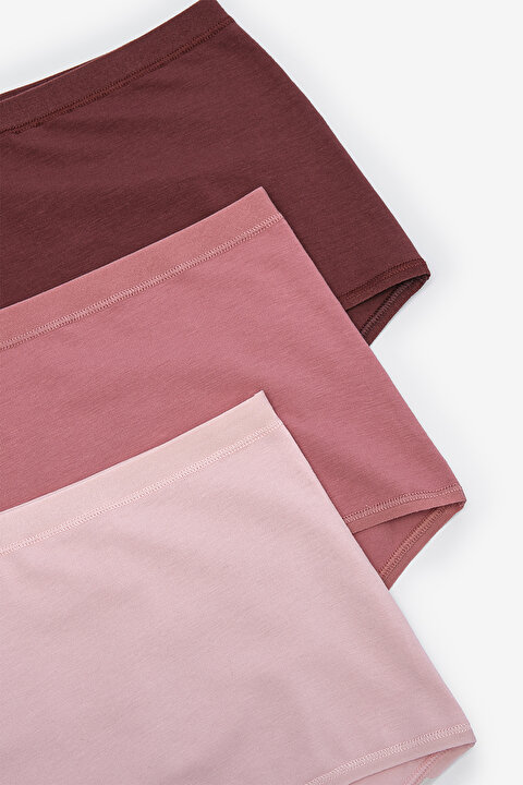 Earth Tones 3lü Highwaist Çok Renkli Slip Külot - 5