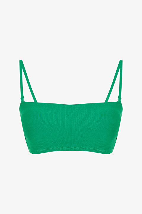 Yeşil Holly Straplez Bikini Üstü - 5