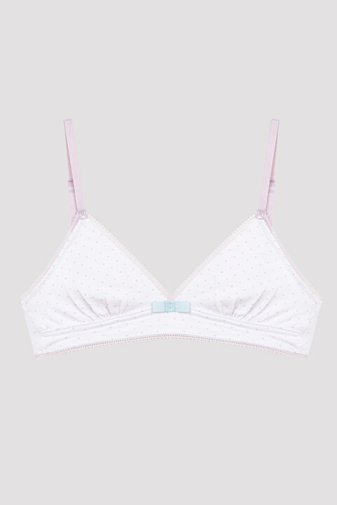 Çok Renkli Kız Çocuk My First Bra Mor İşlemeli 2'li Büstiyer - 3