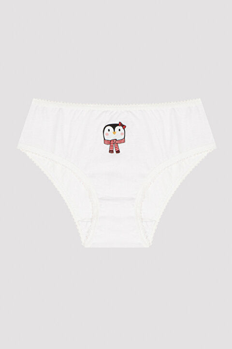 Kız Çocuk Penguin 3lü Slip Külot - 4