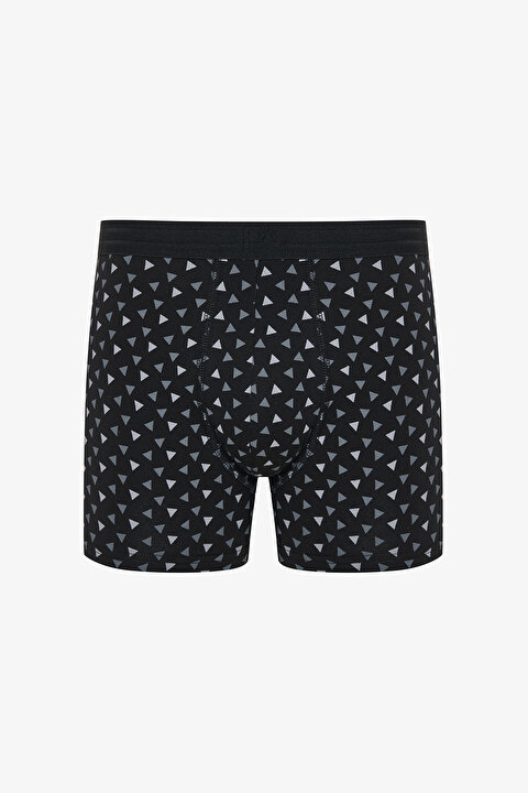Erkek Black Point Pamuklu 3lü Çok Renkli Boxer Külot - 3