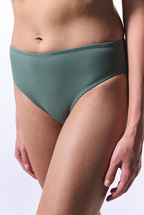 Haki Cover Yüksek Bel Bikini Altı - 3