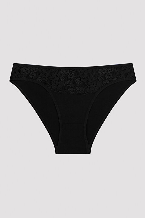 Lace Detailed 3lü Slip Külot - 4