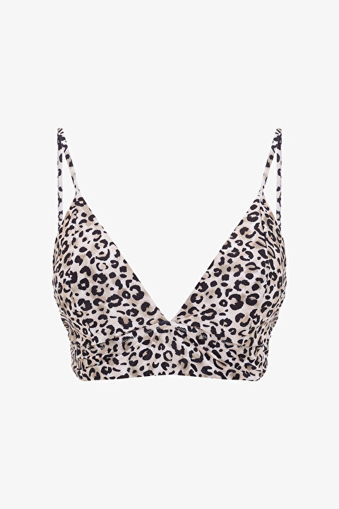 Leo Bralette Leopar Desenli Bikini Üstü - 6