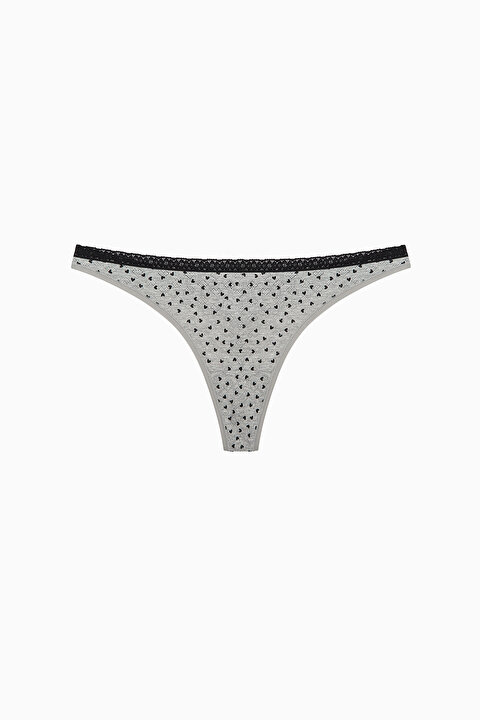 Sweet Heart Cotton 3in1 Multi Colour Pointel Thong - 3