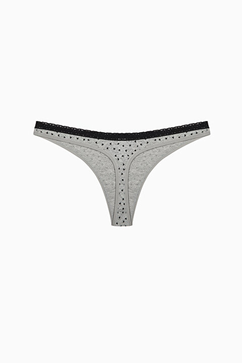 Sweet Heart Cotton 3in1 Multi Colour Pointel Thong - 4