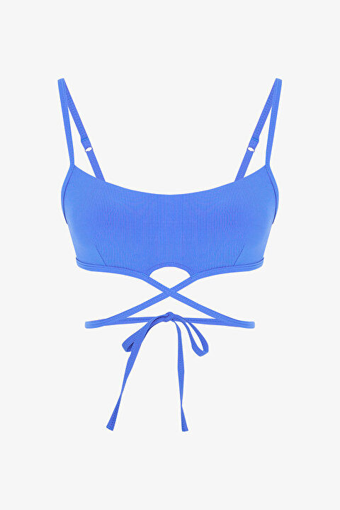 Ophelia Minimal Kesim Mavi Bikini Üstü - 6