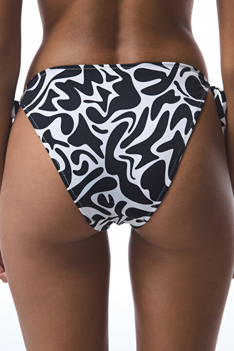Tint Zebra Desenli Bağlamalı Düşük Bel Bikini Altı - 3