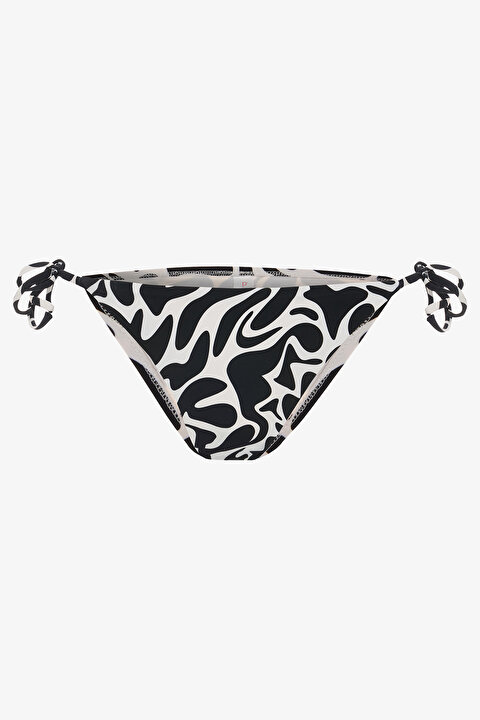 Tint Zebra Desenli Bağlamalı Düşük Bel Bikini Altı - 7