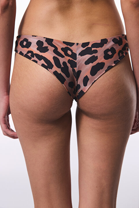 Clove Minimal Kesim Leopar Desenli Süper Brazılıan Bikini Altı - 3
