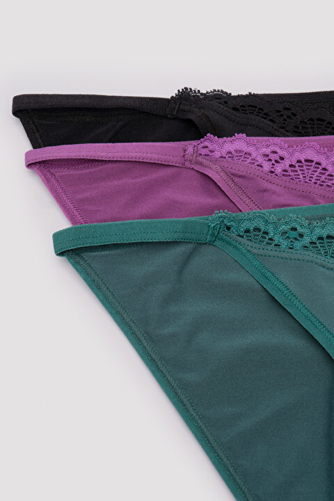 Micro Lace Trim 3 Pack Slip - 5