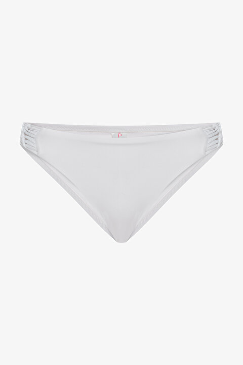 Beyaz Macrame Düşük Bel Bikini Altı - 5