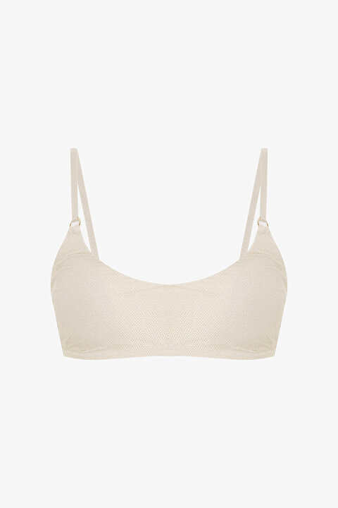 Ekru Jessi Tokalı Bikini Üstü - 7