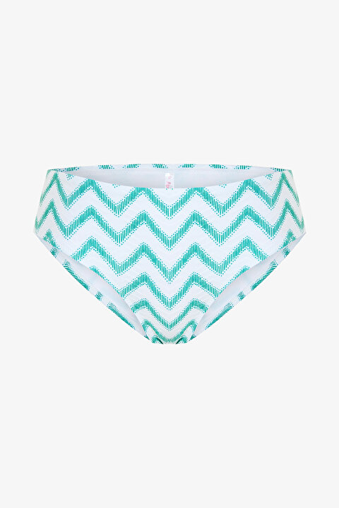 Biana Green Zigzag Desenli Hipster Bikini Altı - 5