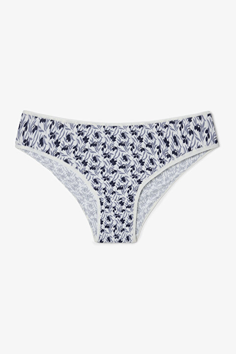Blue Autumn Yaprak Desenli Düşük Bel 3'lü Slip Külot - 3