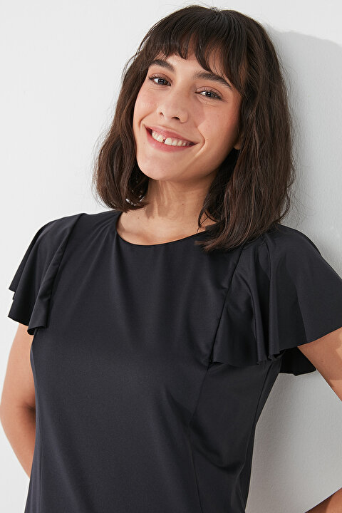 Black Freya Tunic Bikini Top - 3