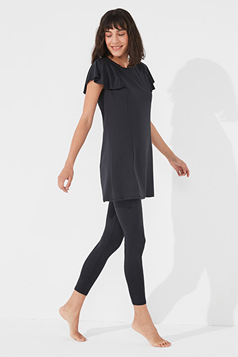 Black Freya Tunic Bikini Top - 5