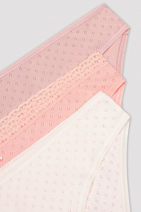 Coral Vibes Çok Renkli 3lü Slip Külot - 5
