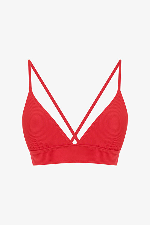 Kırmızı Tiara Bralette Bikini Üstü - 5