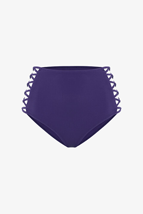 Lacivert High Fashion Yüksek Bel Bikini Altı - 5