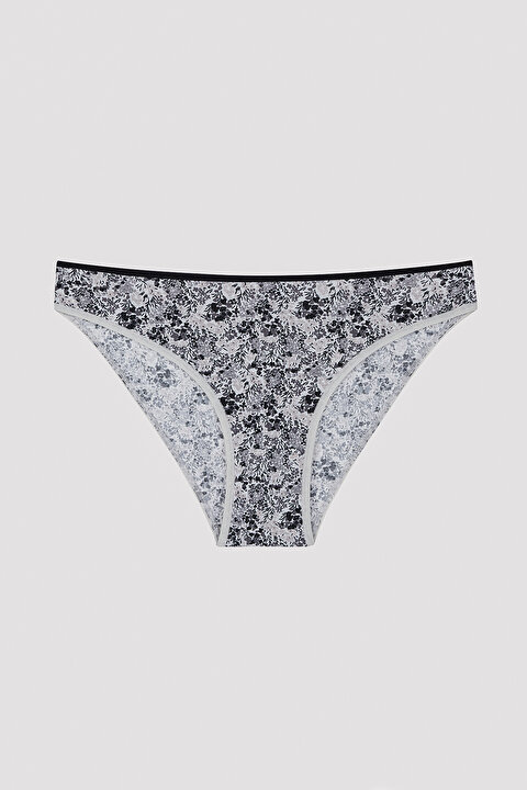 Dark Floral 3lü Çok Renkli Slip Külot - 3