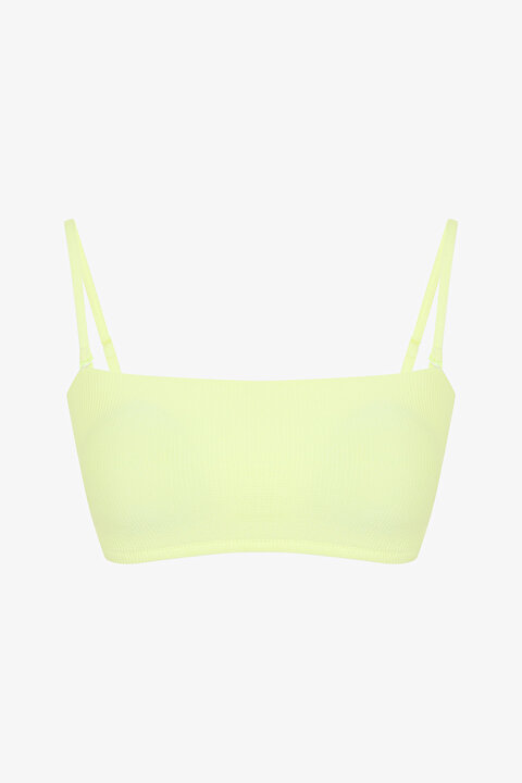 Sarı Nora Straplez Bikini Üstü - 6