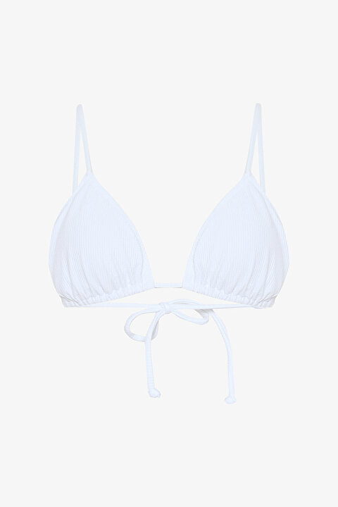 Beyaz Marlee Üçgen Bikini Üstü - 5