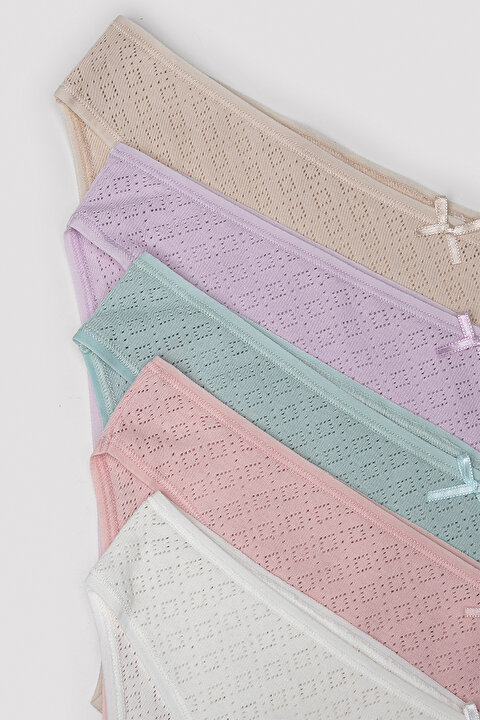 Soft Tones 5li Pointel Çok Renkli Slip Külot - 7
