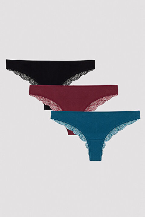Multi Color Yummy 3In1 Brazilian - Panties PLEURR0V21SKMIXS