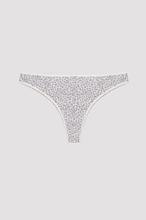 Soft Floral Shadow Çok Renkli 3 lü Brazilian Külot - 4