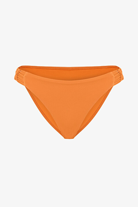 Turuncu Makrome Detaylı Bikini Altı - 6