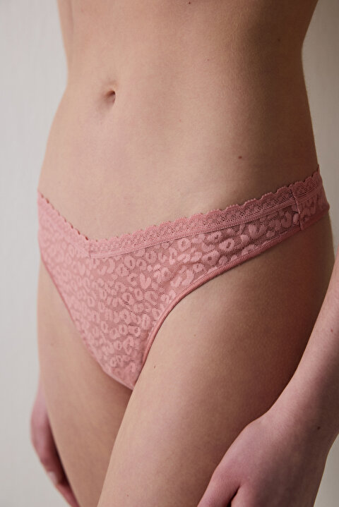 Easy Lace V Shape Pembe Tanga PLXU6TWD25IY-PN5 - Pembe - Penti