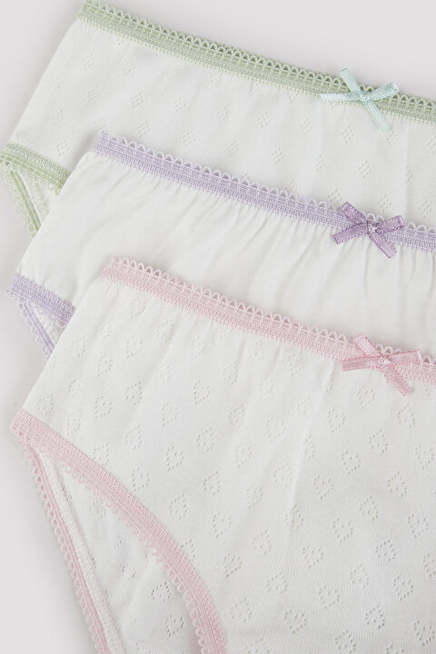Kız Çocuk Basic W 3lü Slip Külot - 5